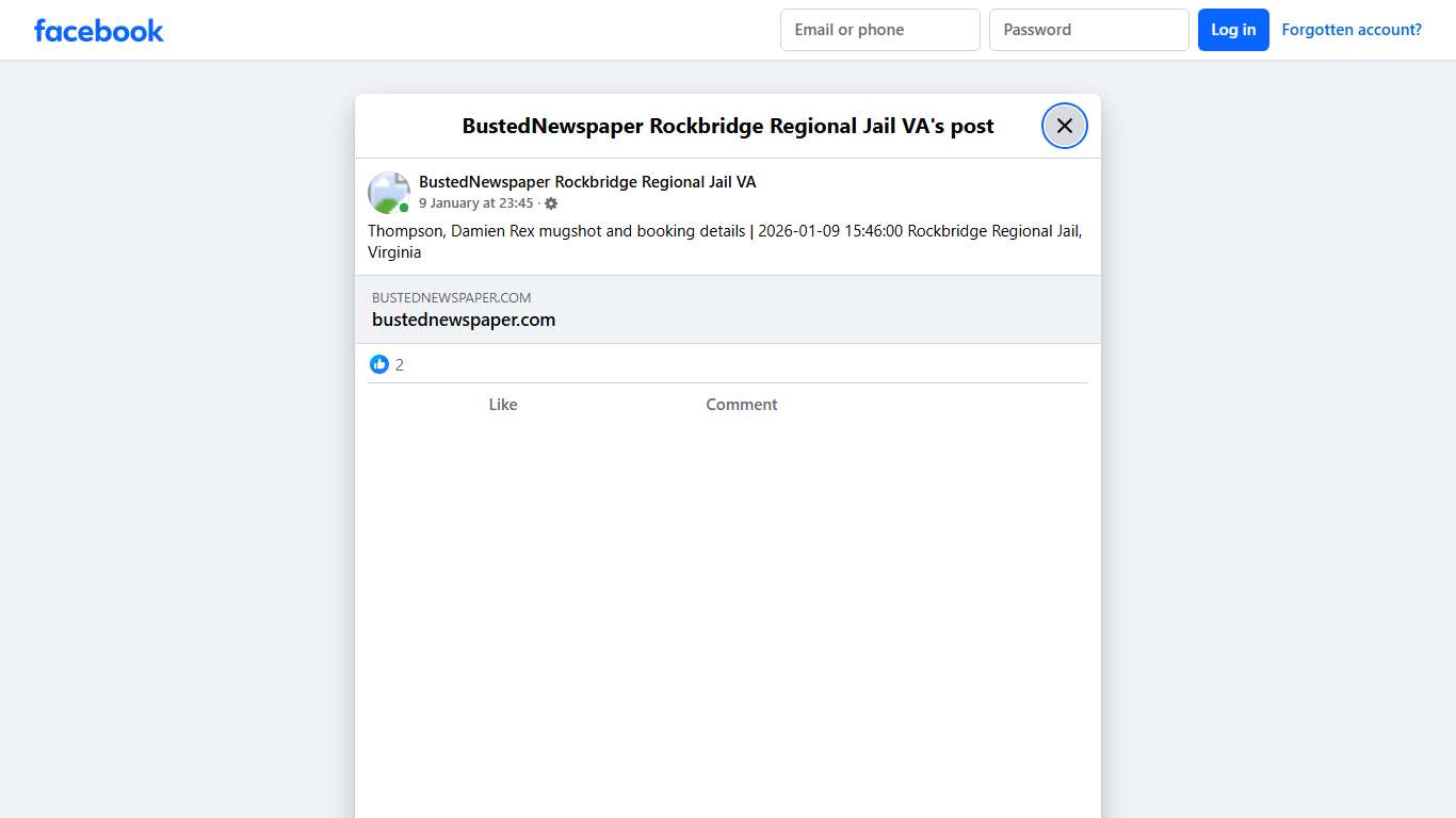 Thompson,... - BustedNewspaper Rockbridge Regional Jail VA Facebook